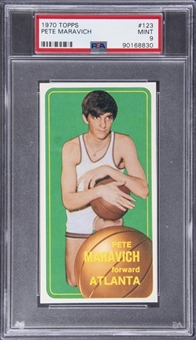 1970-71 Topps #123 Pete Maravich Rookie Card - PSA MINT 9
